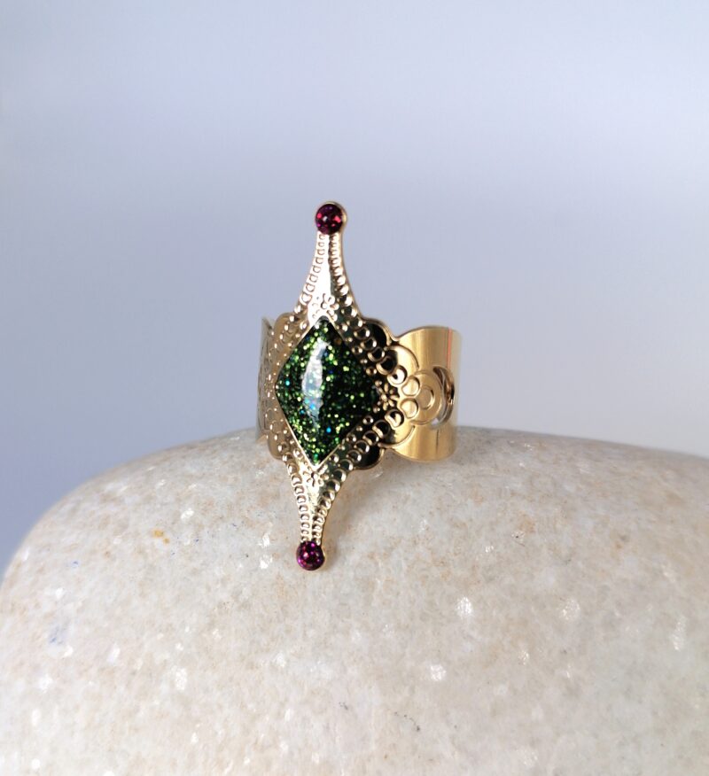 Bague Axel Moon Dorée Kaki