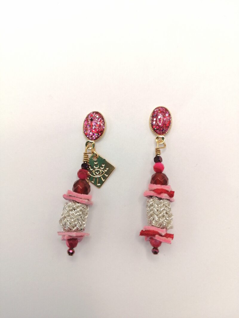 Boucles d'oreille Rose